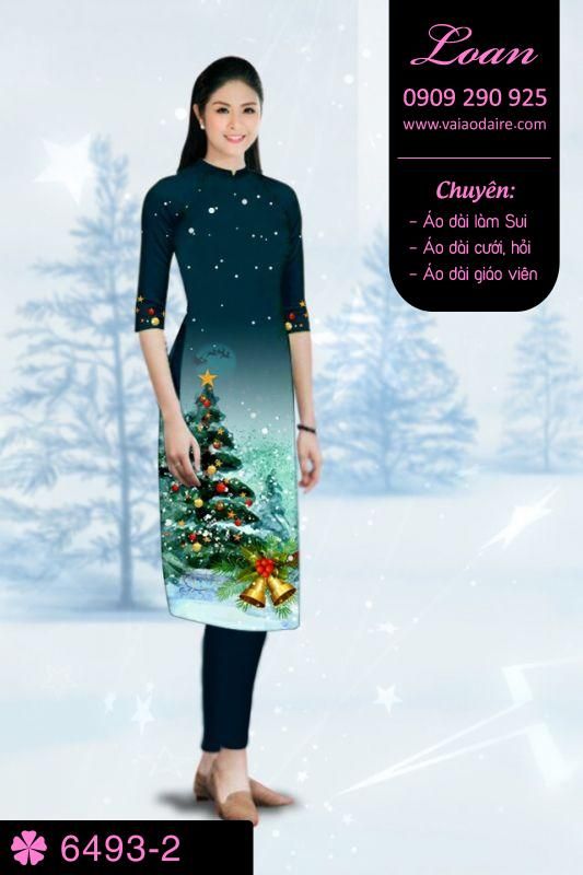 Vải áo dài hình cây Thông Vải áo dài hình cây Thông
