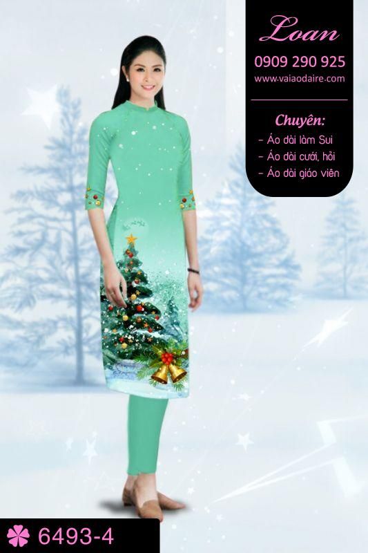 Vải áo dài hình cây Thông Vải áo dài hình cây Thông