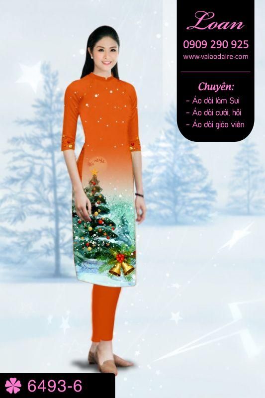 Vải áo dài hình cây Thông Vải áo dài hình cây Thông