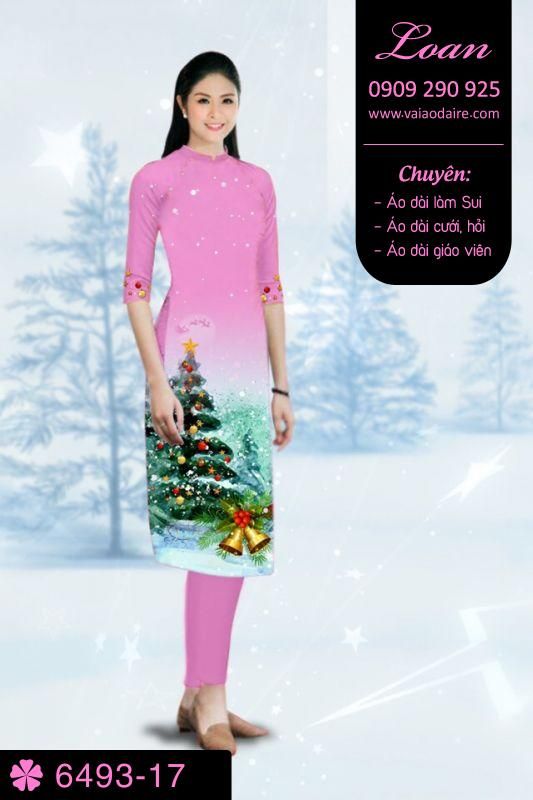 Vải áo dài hình cây Thông Vải áo dài hình cây Thông