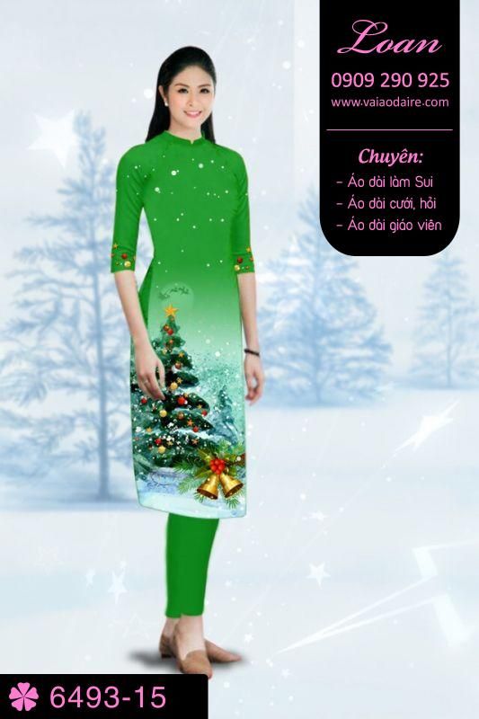 Vải áo dài hình cây Thông Vải áo dài hình cây Thông