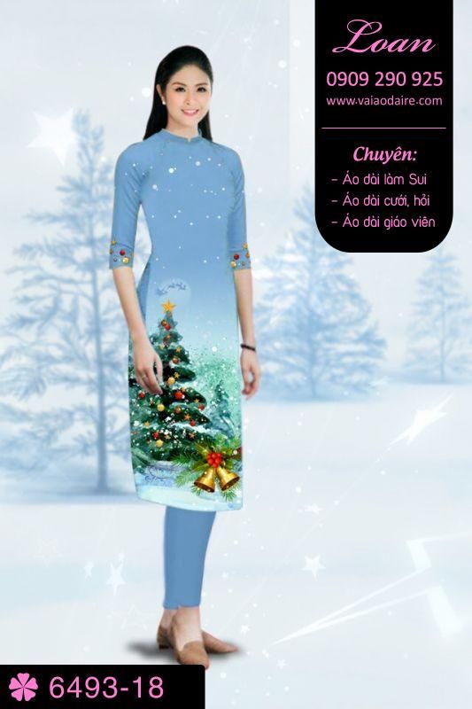 Vải áo dài hình cây Thông Vải áo dài hình cây Thông