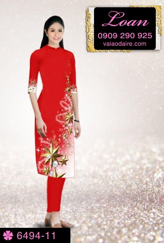 Vải áo dài cách tân Noel Vải áo dài cách tân Noel