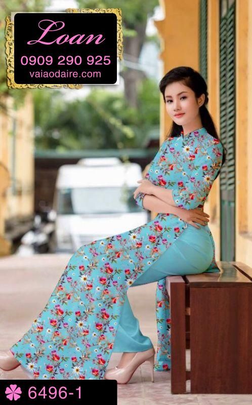 Vải áo dài hoa nhí Vải áo dài hoa nhí