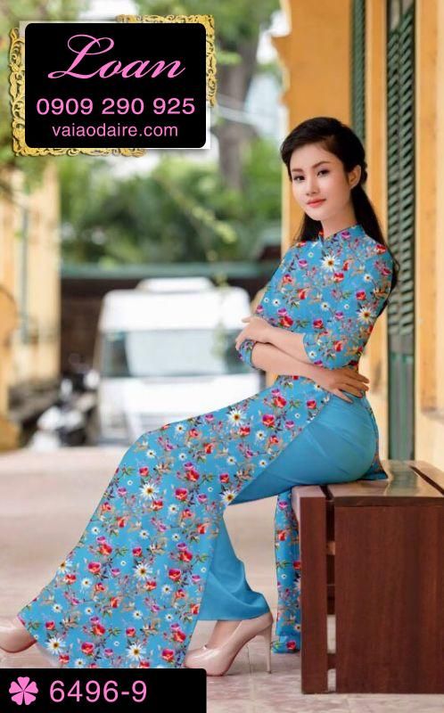 Vải áo dài hoa nhí Vải áo dài hoa nhí