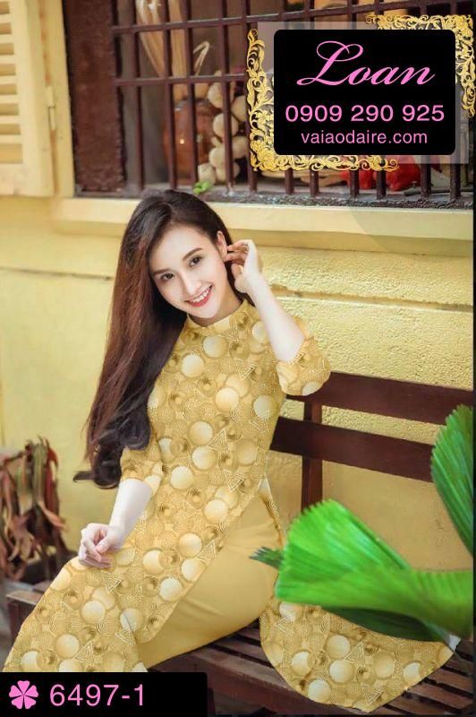 Vải áo dài hoa nhí