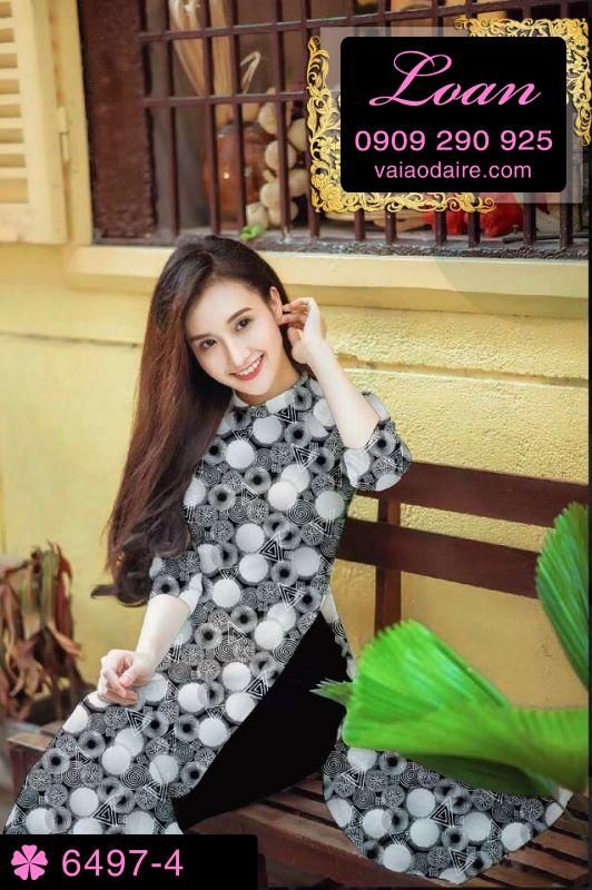 Vải áo dài hoa nhí