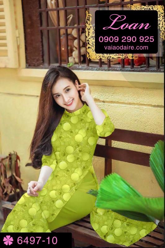 Vải áo dài hoa nhí