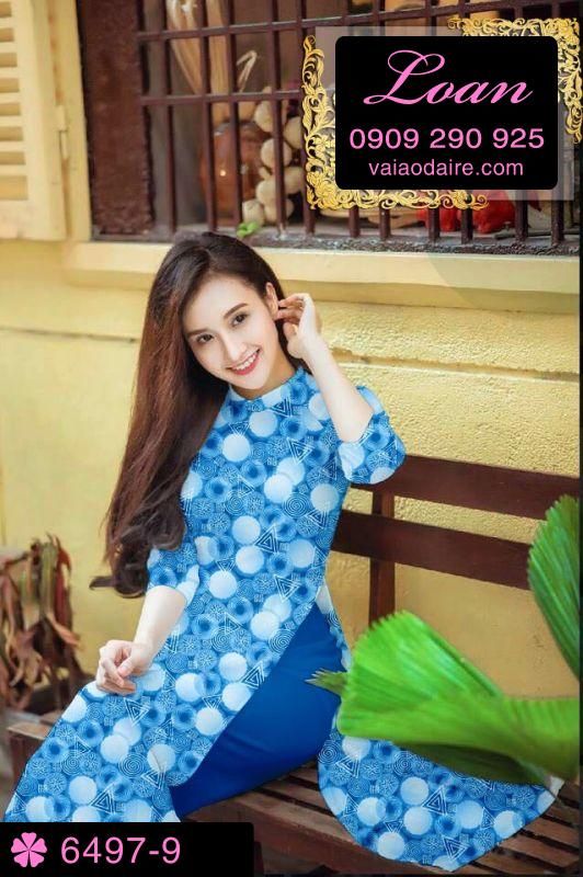 Vải áo dài hoa nhí