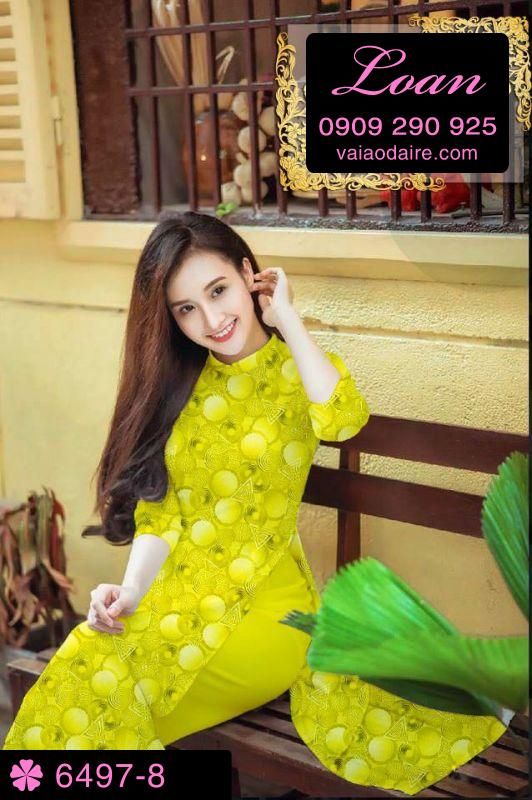 Vải áo dài hoa nhí