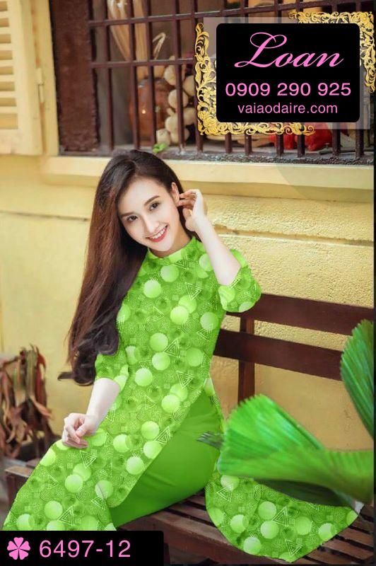 Vải áo dài hoa nhí