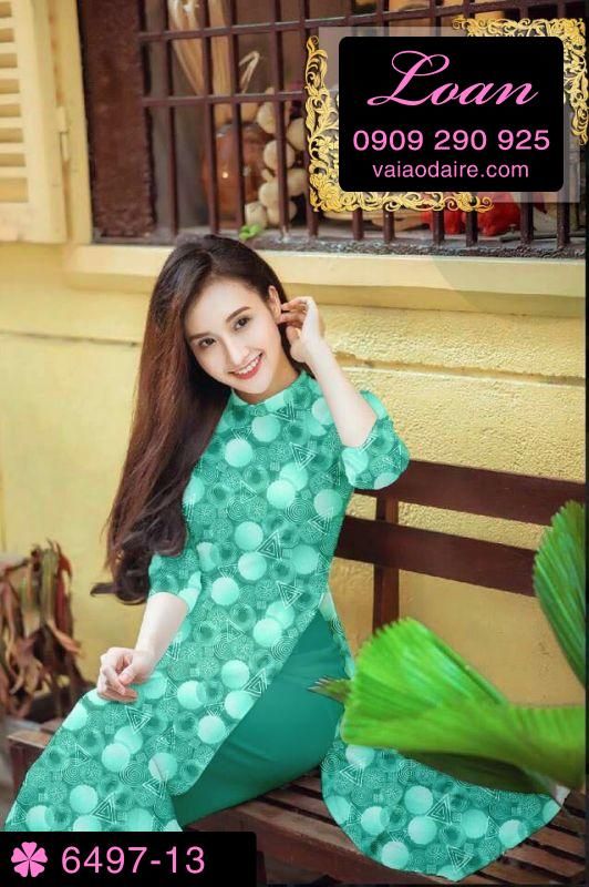 Vải áo dài hoa nhí
