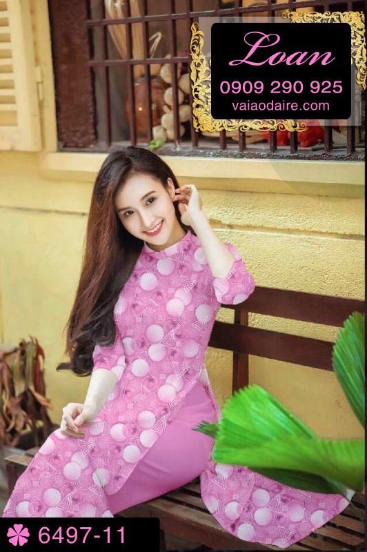 Vải áo dài hoa nhí