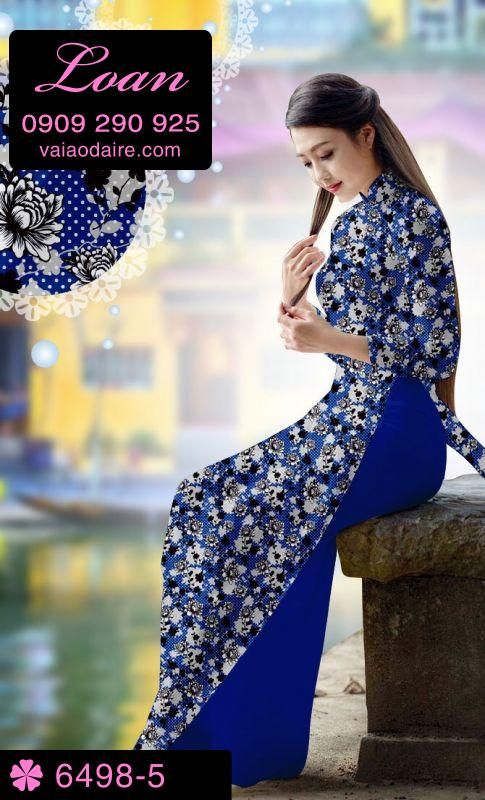 Vải áo dài hoa nhí