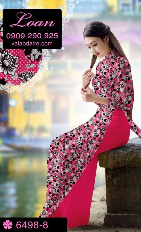 Vải áo dài hoa nhí