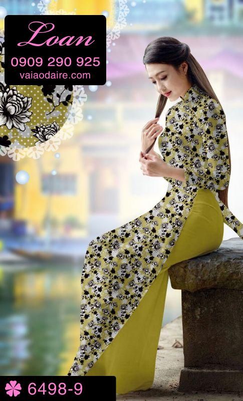 Vải áo dài hoa nhí