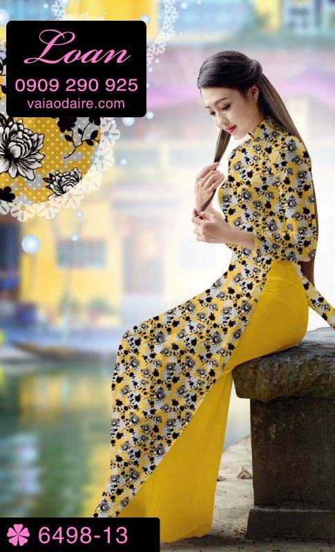Vải áo dài hoa nhí