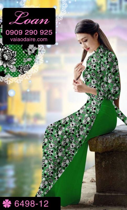 Vải áo dài hoa nhí