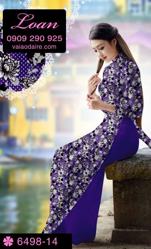 Vải áo dài hoa nhí