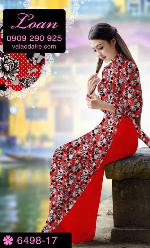 Vải áo dài hoa nhí