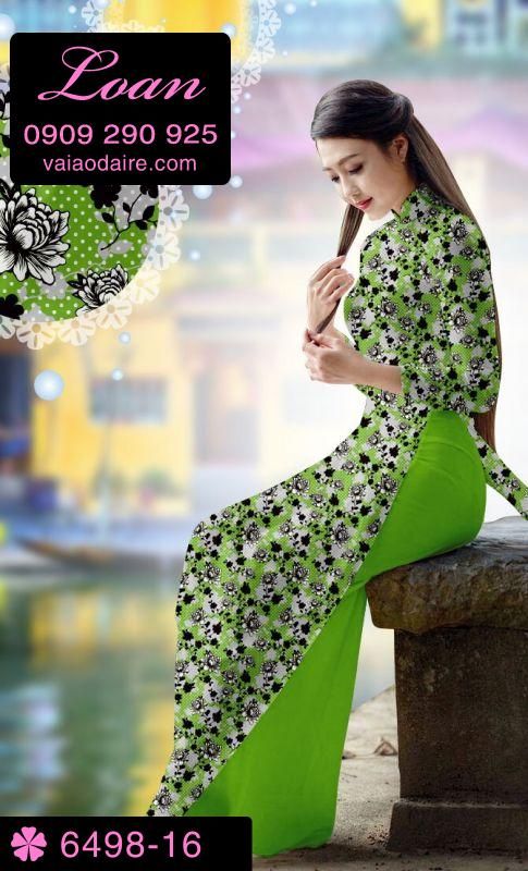 Vải áo dài hoa nhí