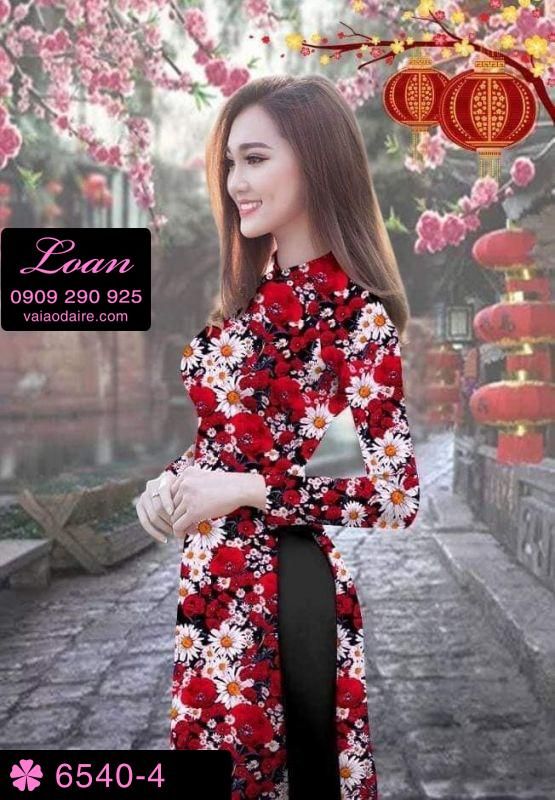 Vải áo dài hoa nhí