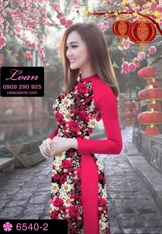Vải áo dài hoa nhí