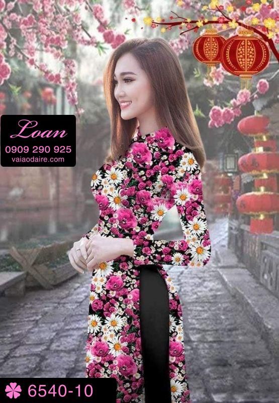 Vải áo dài hoa nhí