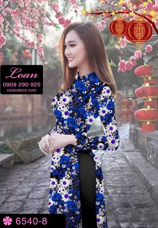 Vải áo dài hoa nhí