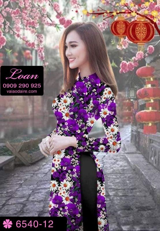 Vải áo dài hoa nhí