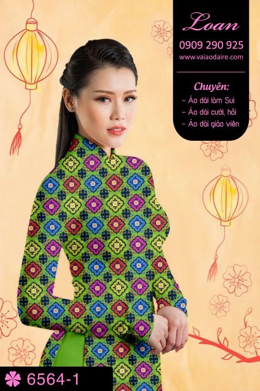 Vải áo dài hoa đều toàn thân