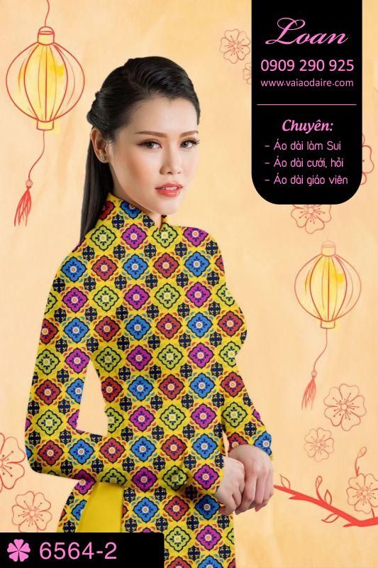 Vải áo dài hoa đều toàn thân