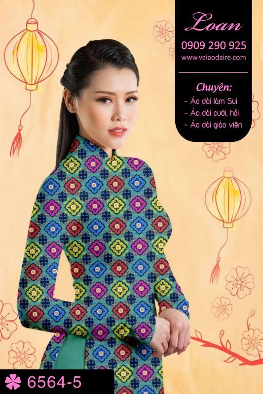 Vải áo dài hoa đều toàn thân