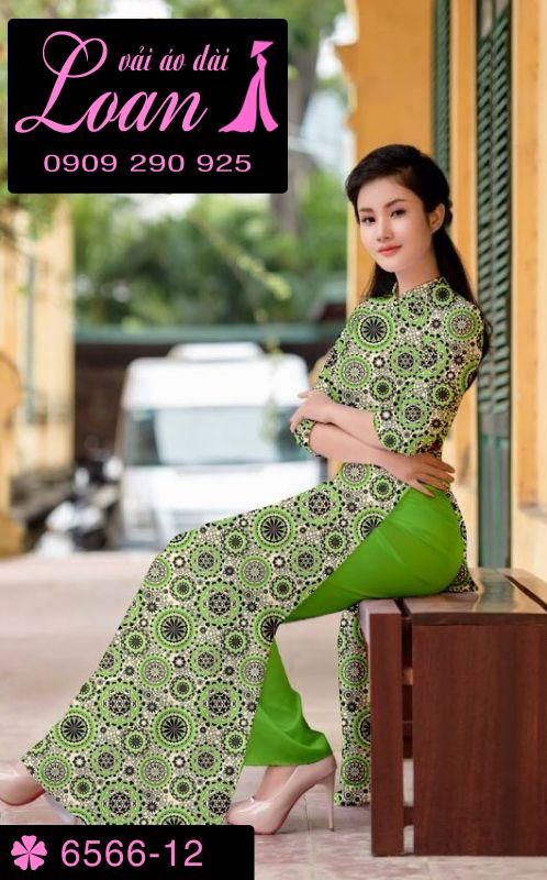 Vải áo dài hoa văn toàn thân