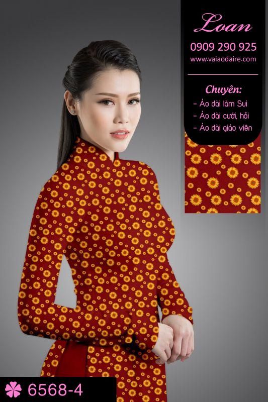 Vải áo dài hoa nhí