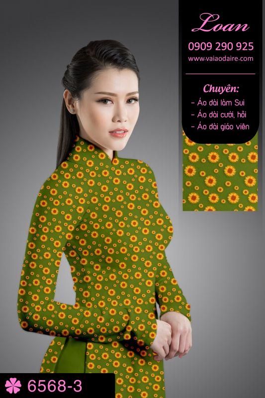 Vải áo dài hoa nhí