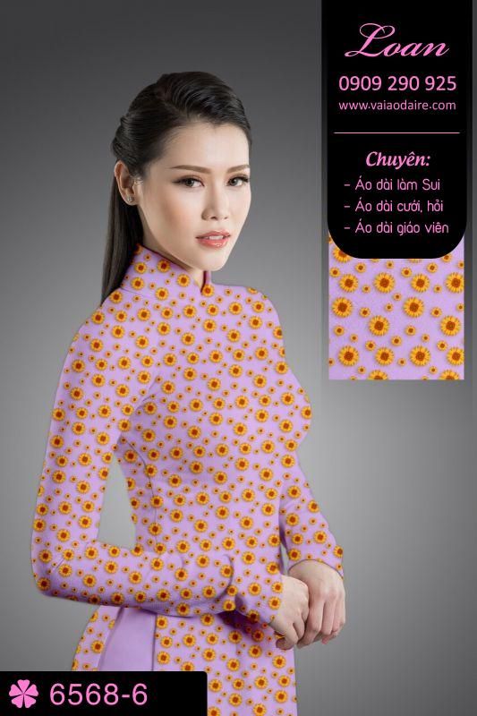 Vải áo dài hoa nhí