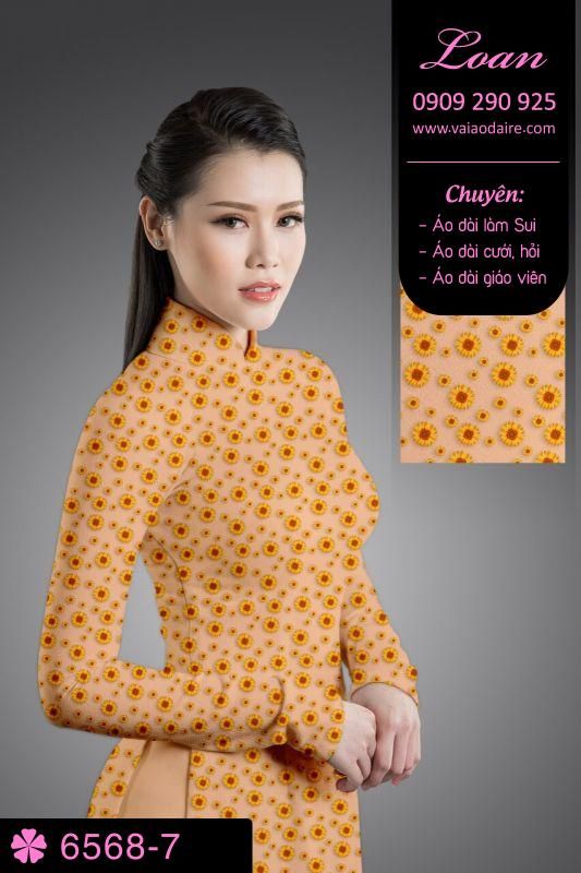 Vải áo dài hoa nhí