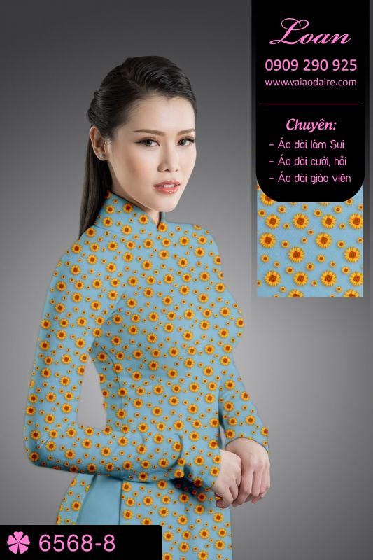 Vải áo dài hoa nhí