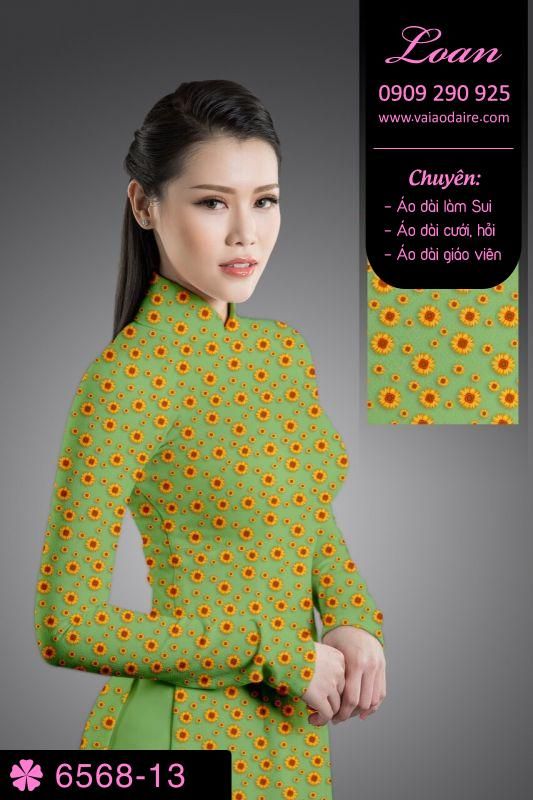Vải áo dài hoa nhí
