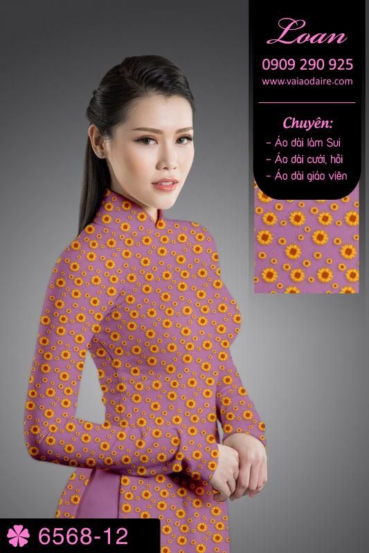 Vải áo dài hoa nhí
