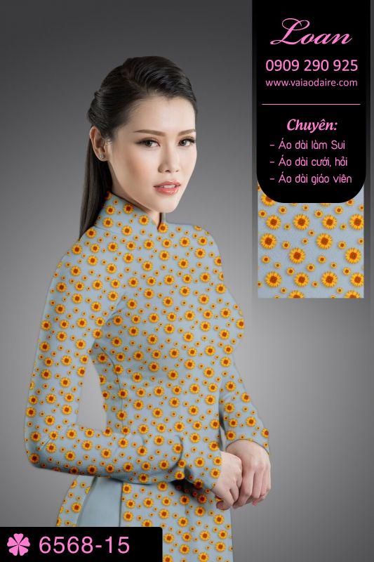 Vải áo dài hoa nhí