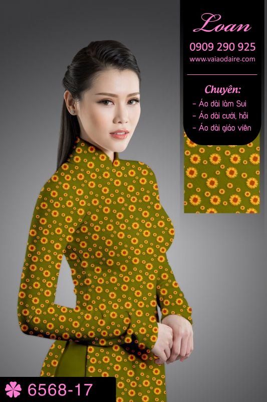 Vải áo dài hoa nhí