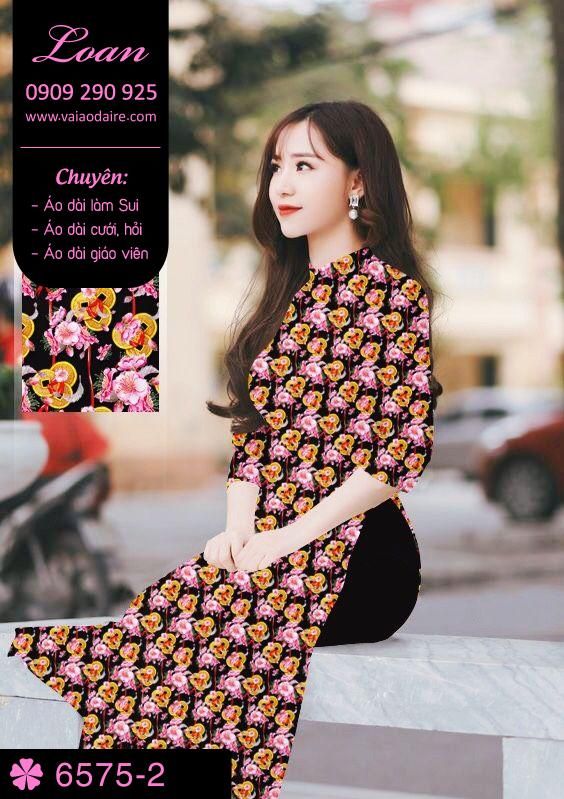 Vải áo dài hoa nhí