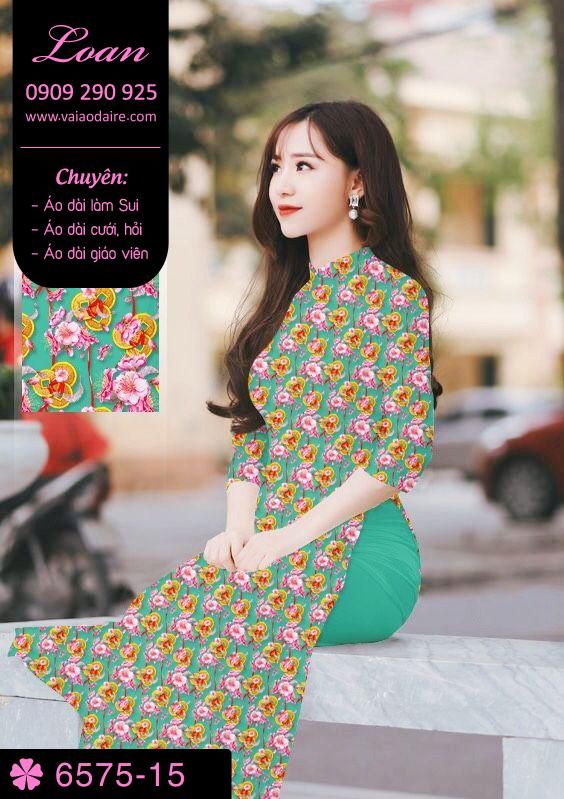 Vải áo dài hoa nhí