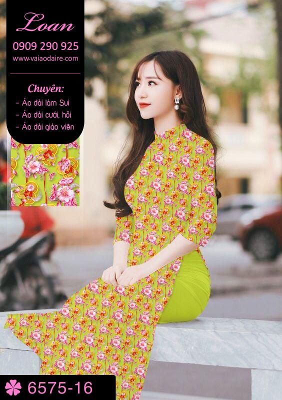 Vải áo dài hoa nhí
