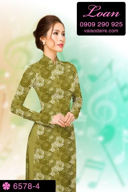 Vải áo dài hoa nhí