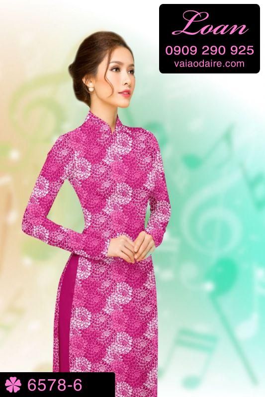 Vải áo dài hoa nhí