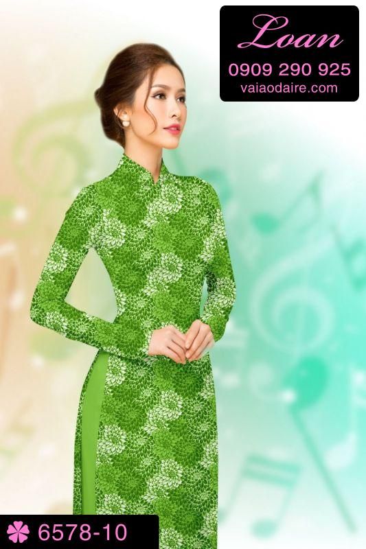 Vải áo dài hoa nhí