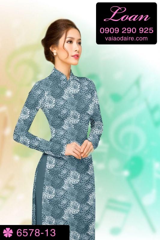 Vải áo dài hoa nhí